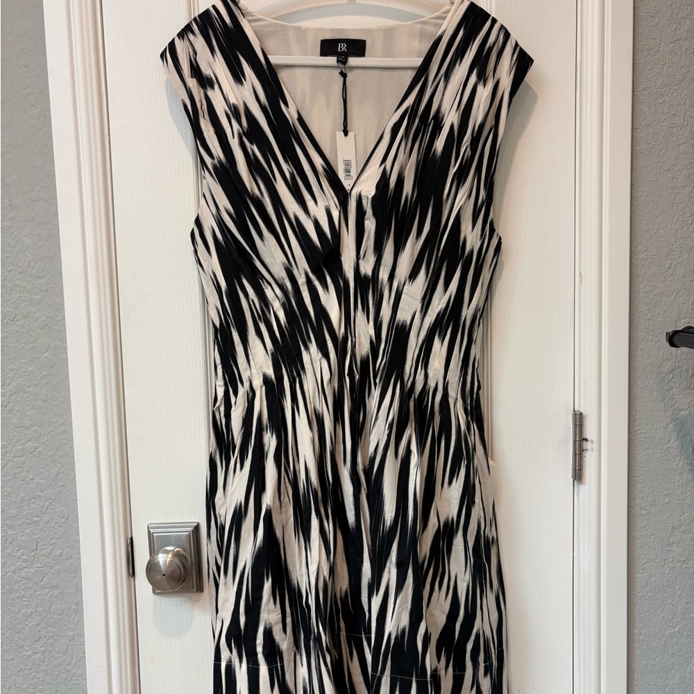 Banana Republic Monochrome Patterned Midi Dress